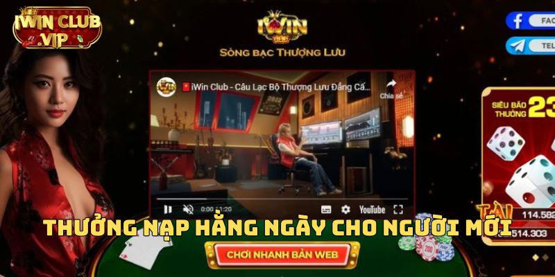 Thưởng nạp hằng ngày cho người mới